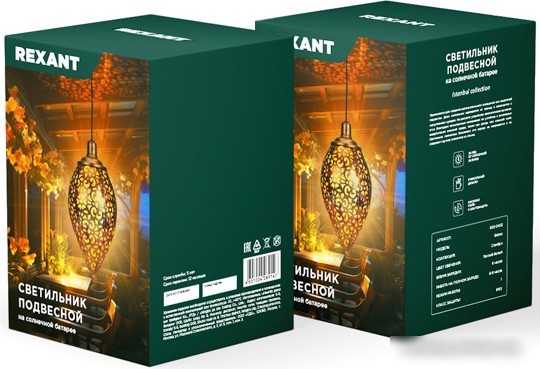 Уличный подвесной светильник Rexant Фатих 602-2402