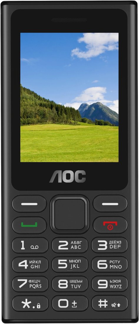 Кнопочный телефон AOC A240 (черный)