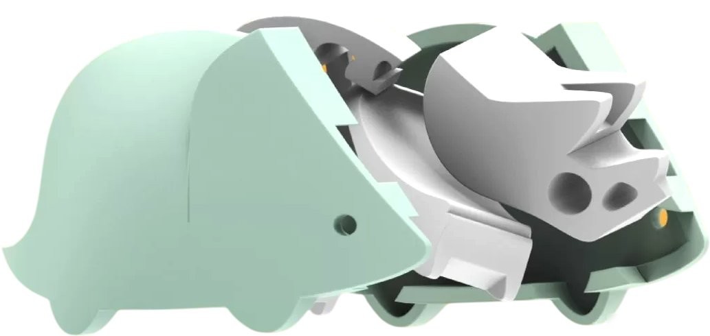 Магнитный конструктор Halftoys Dino Трицера HDS001