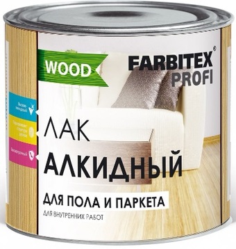 Лак Farbitex Profi Wood для пола и паркета алкидный 1.9 л