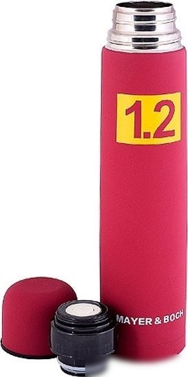 Термос Mayer&Boch MB-31564 1.2л (бордовый/желтый)
