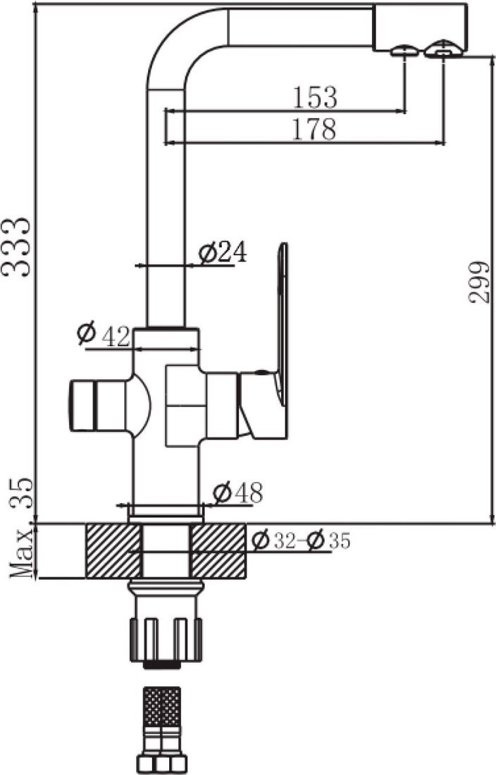 Смеситель Lauter Sleek 21CK7691C
