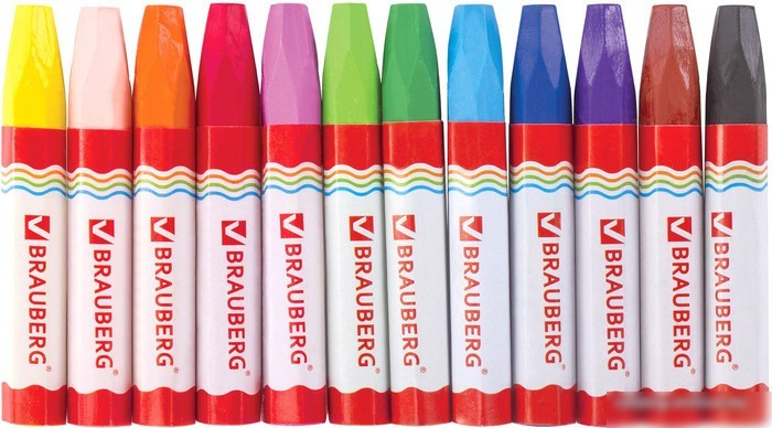Восковые мелки BRAUBERG Академия 227295 (12 цв)