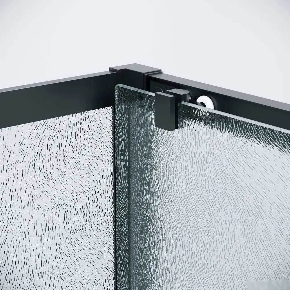 Душевой уголок Grossman Cosmo 110x100x195 120.K33.02.1110.21.02 (черный матовый/стекло шиншилла)