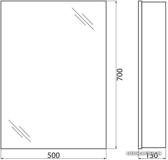 BelBagno Шкаф с зеркалом SPC-1A-DL-BL-500