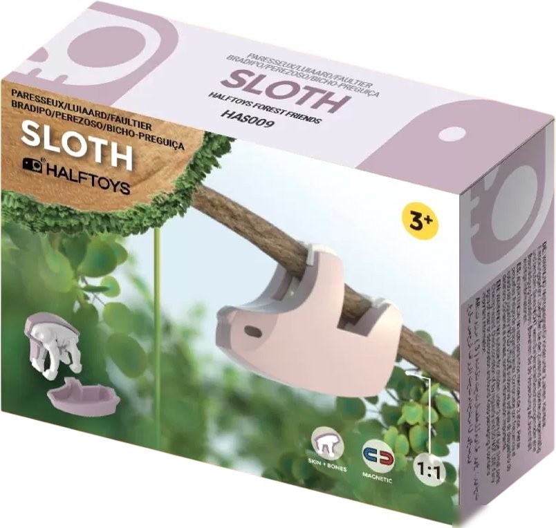 Магнитный конструктор Halftoys Animal Ленивец HAS009