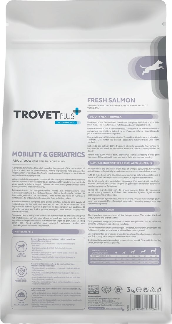 Сухой корм для собак Trovet Plus Adult Dog Mobility & Geriatrics Fresh Salmon (10кг)