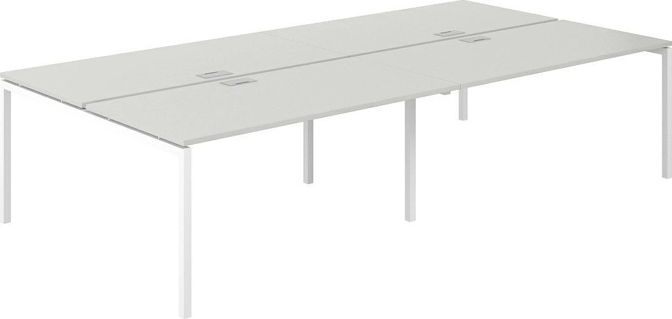 Офисный стол Norden 320х163.8х75 SG.259.SH.44.WH (белый/серый бархат)