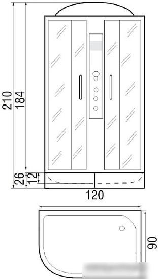 Душевая кабина River Desna 120/90/46 МТ R