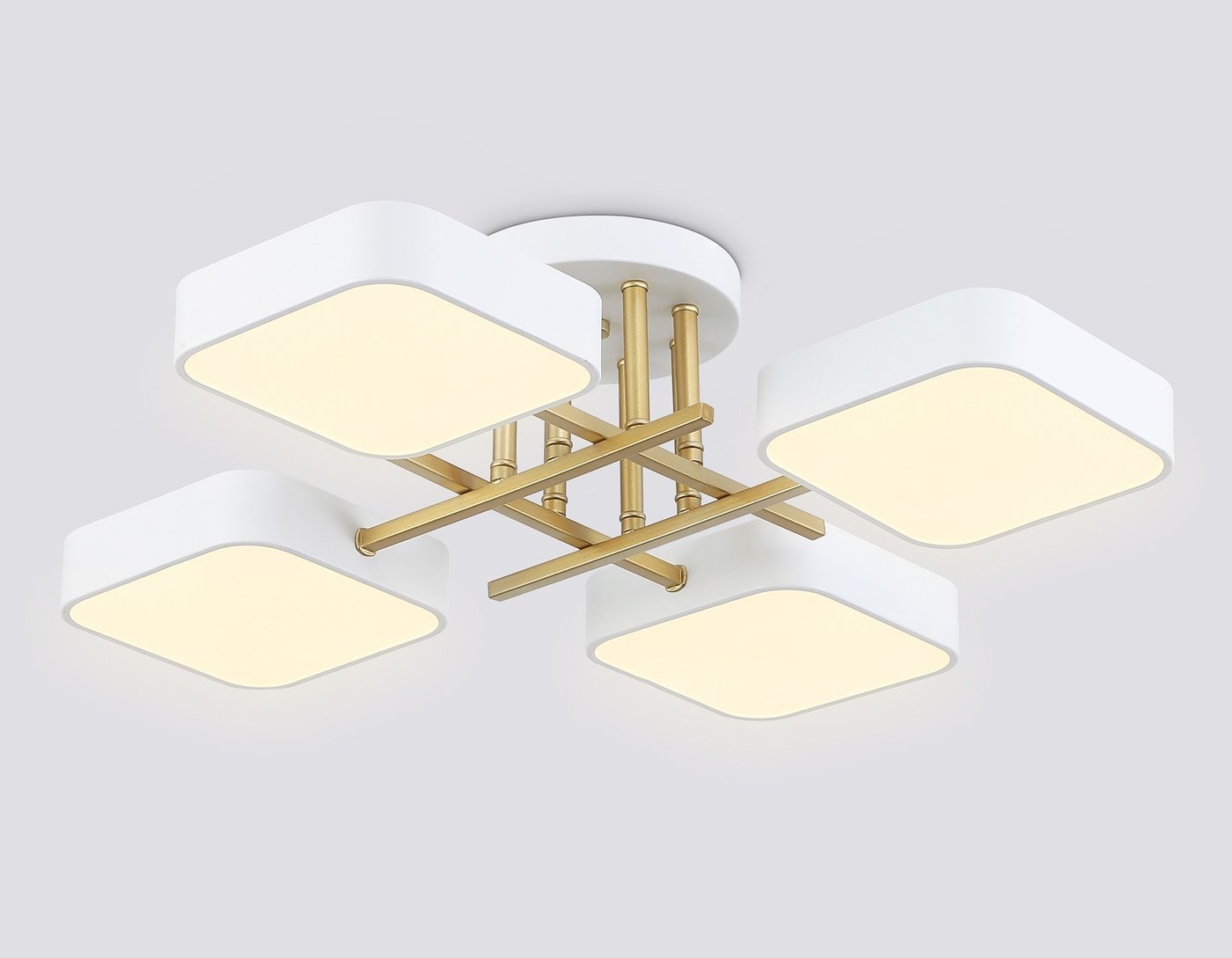 Припотолочная люстра Ambrella light FL516341/4 WH/GD (белый/золото)