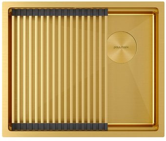 Кухонная мойка Paulmark Next-Pro 54 Uni PM705445-BG (золото/брашированное золото)
