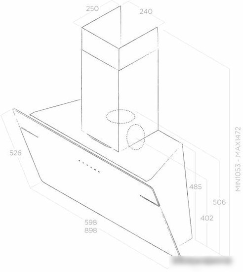 Кухонная вытяжка Elica L'essenza BL/A/90 PRF0117374A