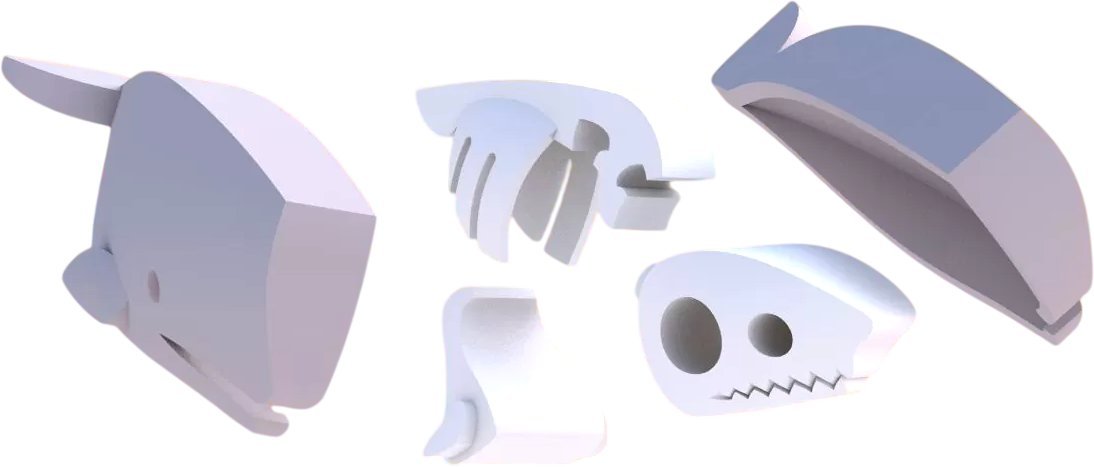 Магнитный конструктор Halftoys Ocean Кашалот HOS005