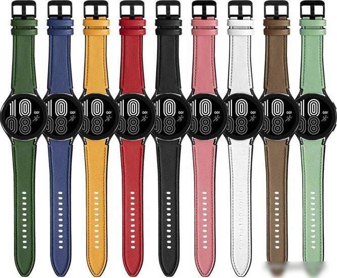 Ремешок Rumi Comfort гибридный для Samsung Galaxy Watch4/5 (20 мм, красный)