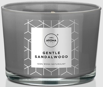 Свеча Aroma Home Scented Candle Gentle Sandalwood Ароматическая 115 г