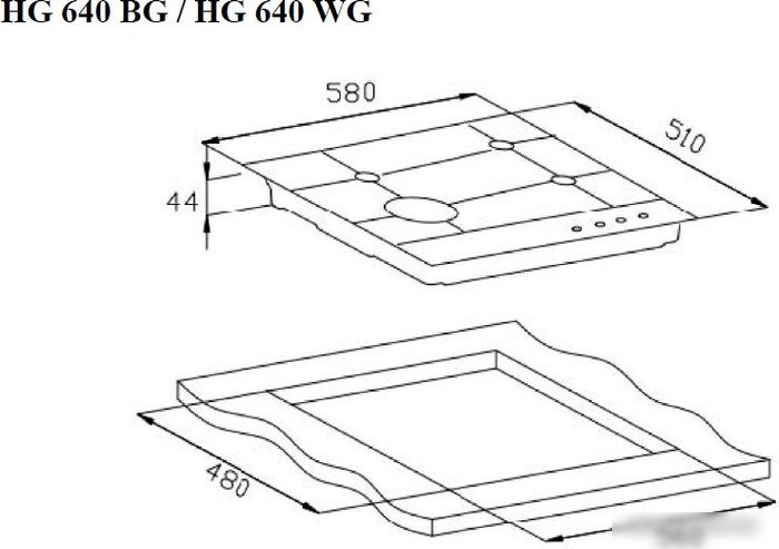 Варочная панель Weissgauff HG 640 BG
