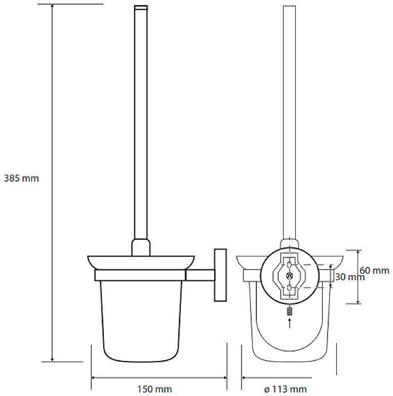 Ершик для унитаза Bemeta Nox 102413010 (черный)