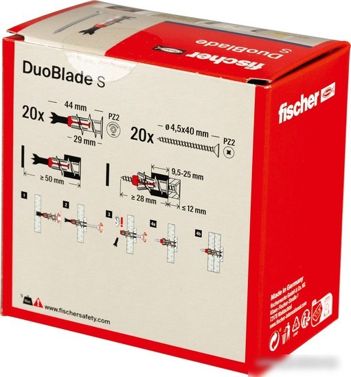Дюбель-гвоздь Fischer DuoBlade S 545678 (20 шт)