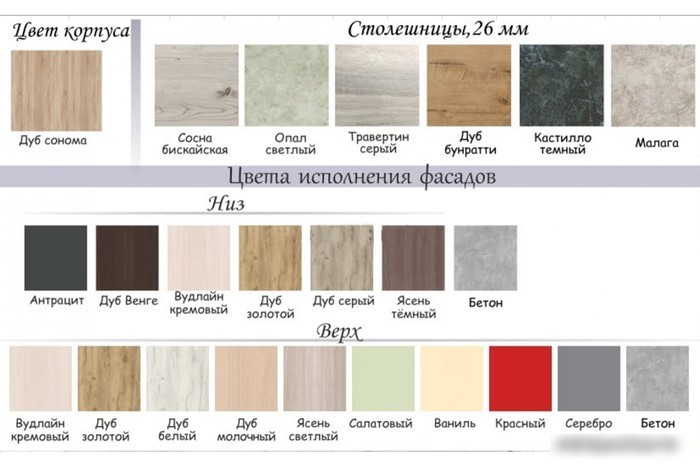 Готовая кухня Интерлиния Мила 20-60 (бетон-антрацит-травертин)