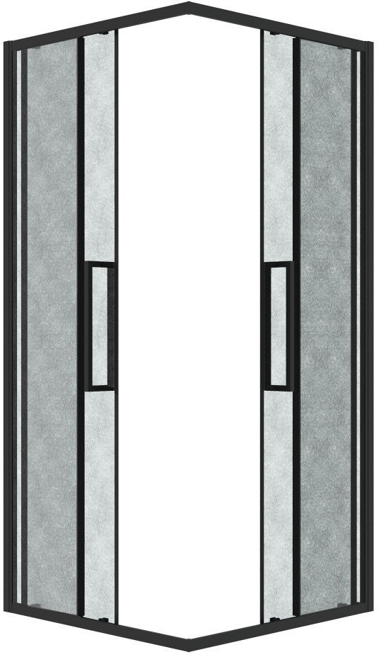 Душевой уголок Grossman Cosmo 90x90x195 300.K33.02.9090.21.02 (черный матовый/шиншилла стекло)