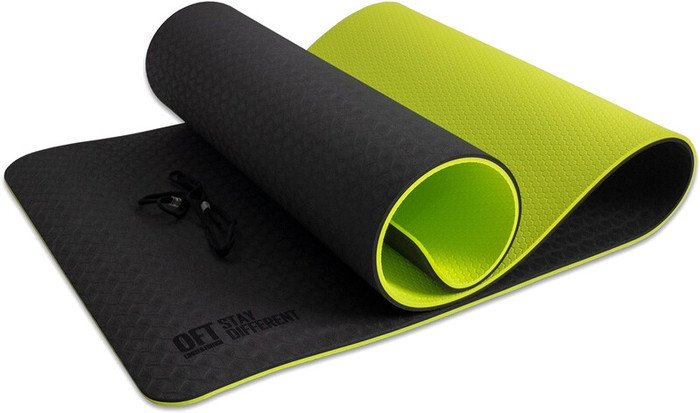 Коврик Original FitTools FT-YGM10-TPE-BG TPE (черный/зеленый)