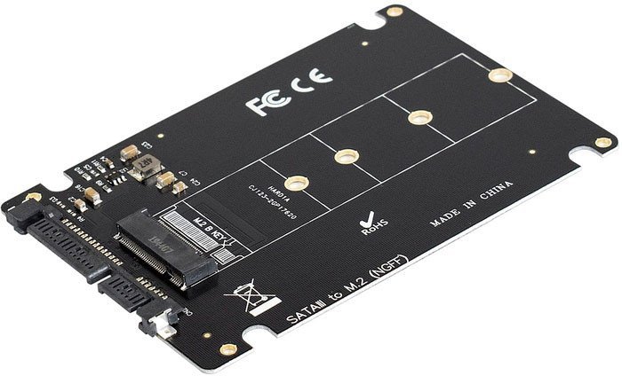 Адаптер ExeGate EXE-527 M.2 B key - 2.5" SATA