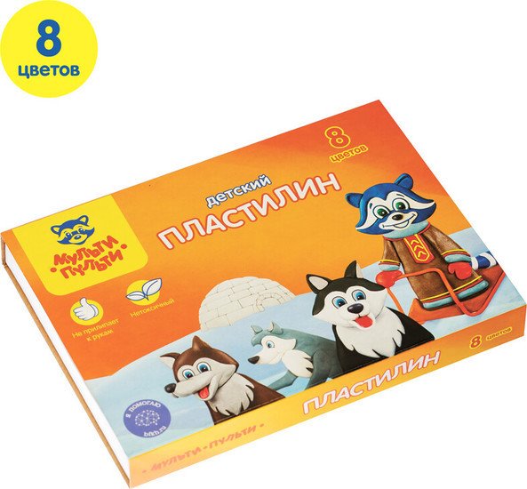 Пластилин Мульти-пульти Енот на Аляске ДП_10233 (8цв)