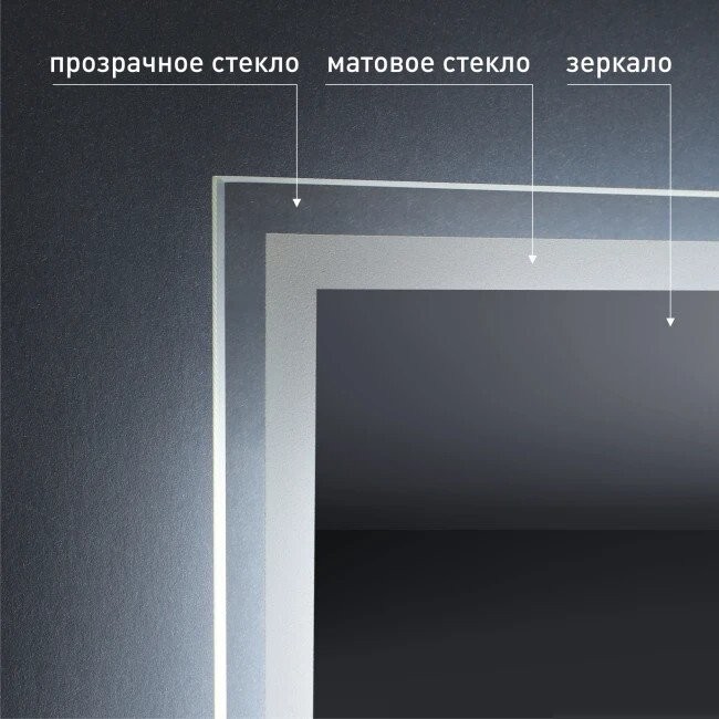 Зеркало Алмаз-Люкс Sumatra clear 14060d2-6 140х60 см (холодный свет)