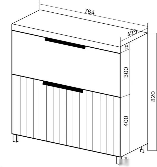 Viant Тумба под умывальник Сицилия VSIC80MDCAP-T2Y + S-UM-MOD80/1