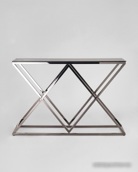 Консольный стол Stool Group Инсигния 115x30 ECST-026-BG-SK (стекло Smoke/сталь темный хром)