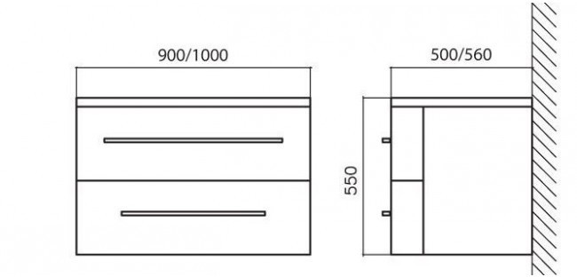 BelBagno Тумба под умывальник BB1000DCS2C/SO-BB1000ARL