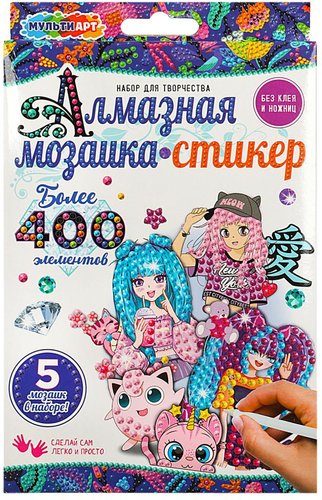 Алмазная мозаика MultiArt Аниме MOSAIC-STIKANIM