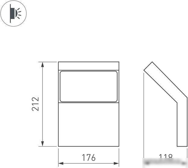 Уличный настенный светильник Arlight LGD-ECRAN-WALL-9W Warm3000 029989