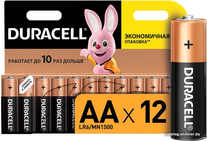 Батарейка DURACELL AA 12 шт. LR6/MN1500 Батарейка DURACELL AA 12 шт. LR6/MN1500