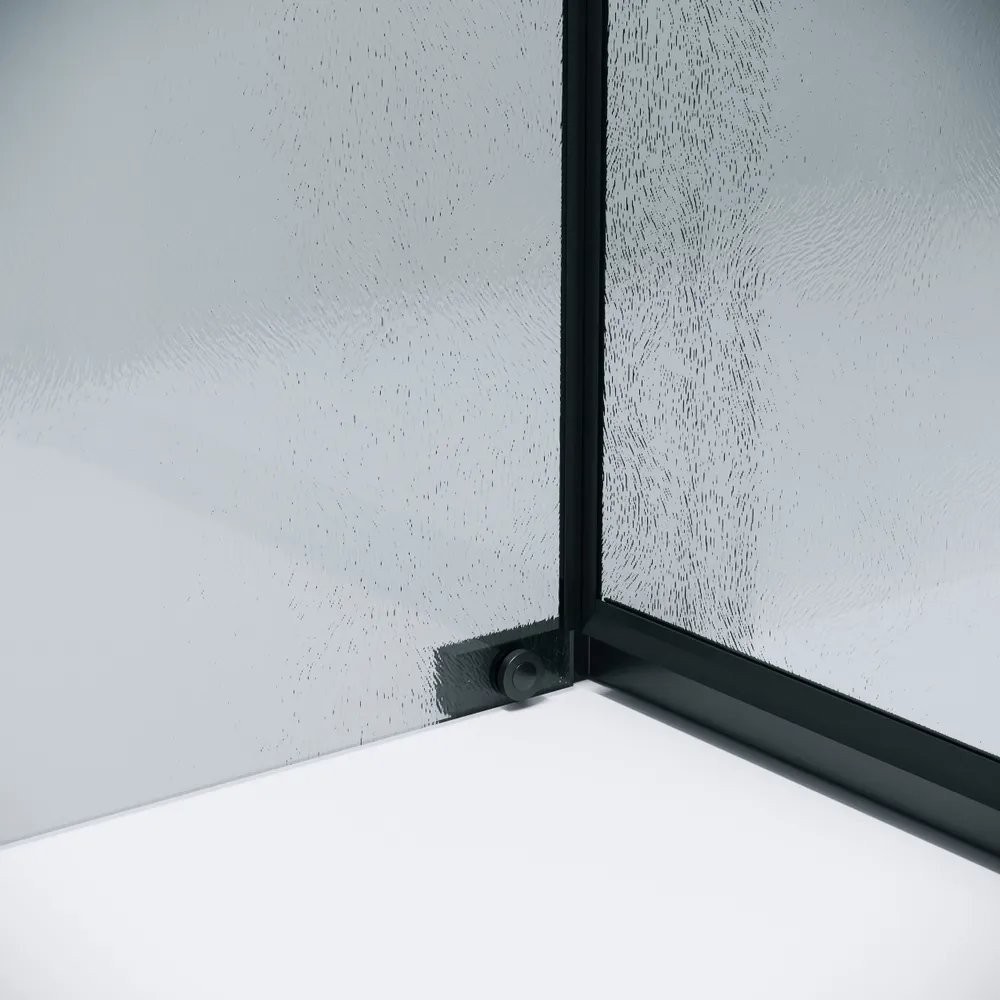Душевой уголок Grossman Pragma 100x100x195 120.K33.03.1010.21.02 (черный матовый/стекло шиншилла)
