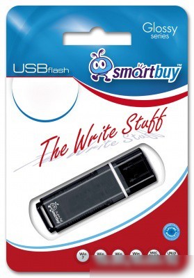 USB Flash Smart Buy Glossy Black 8GB (SB8GBGS-K)