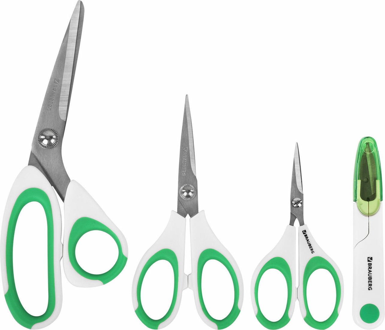 Набор ножниц канцелярских BRAUBERG 272982 (3шт)