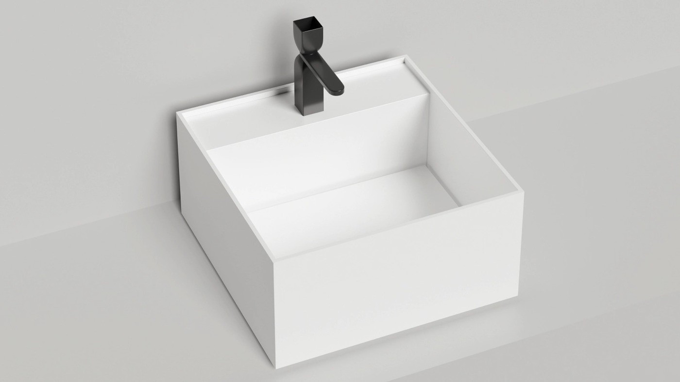 Умывальник Salini Armonia Square Top 02 130512TG (S-Sense, глянцевый)