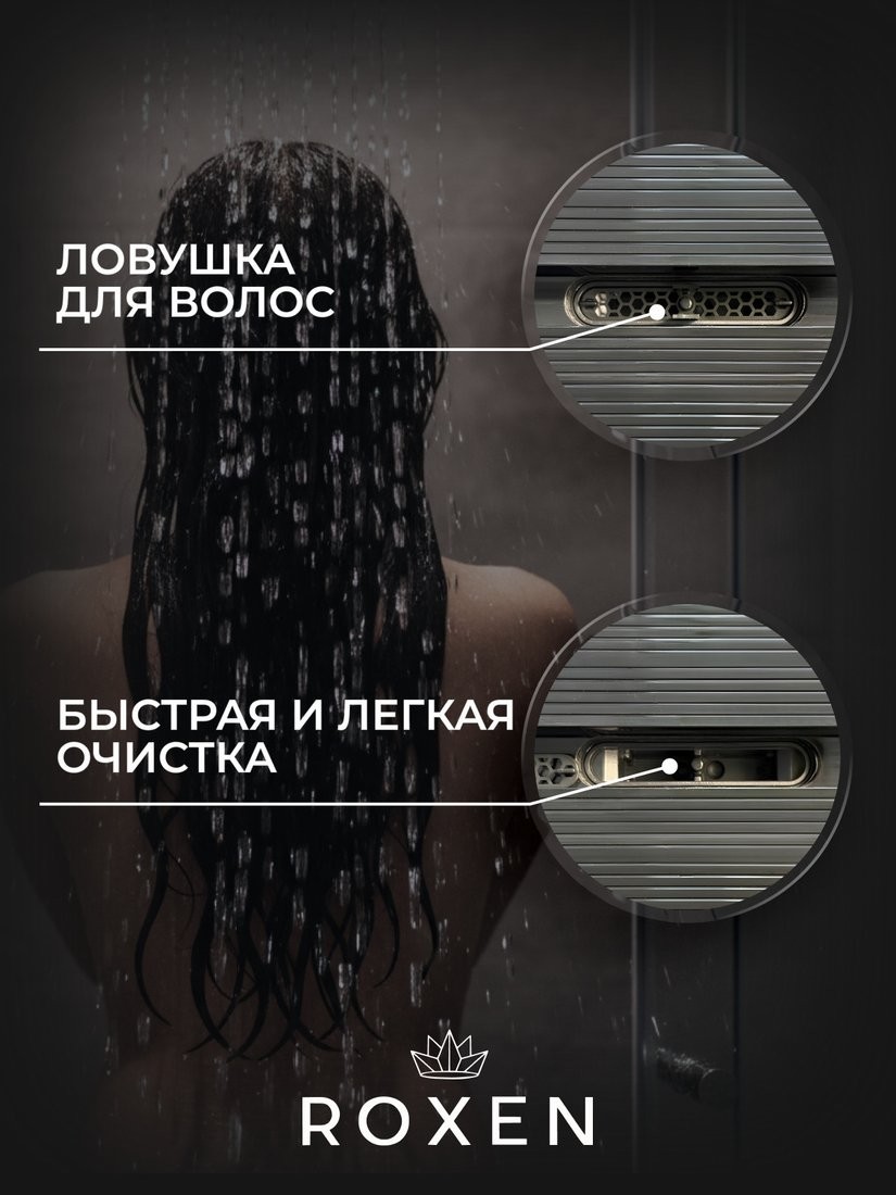 Трап/канал Roxen Slim 91060-80