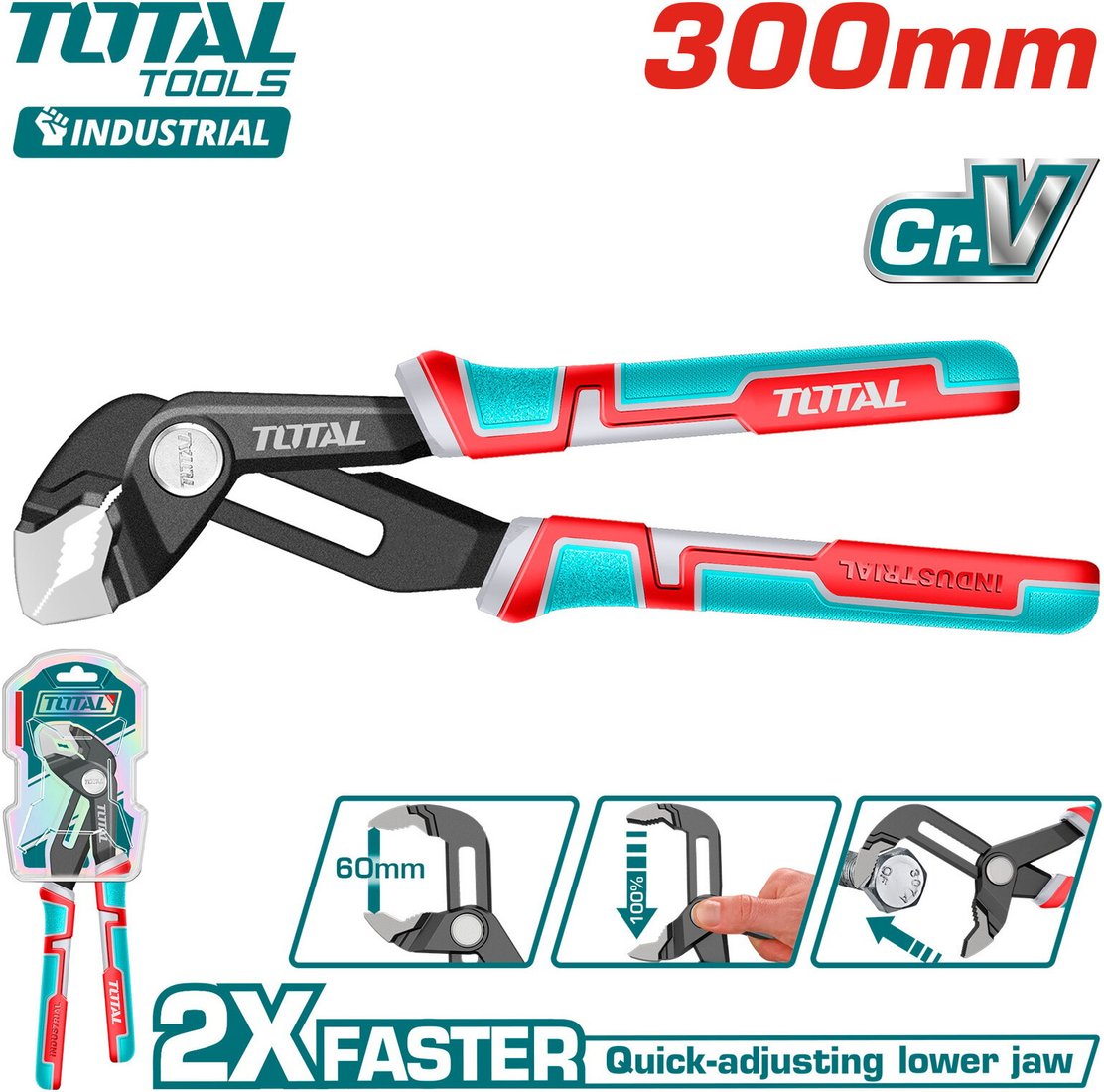 Клещи переставные Total THT381206 Клещи переставные Total THT381206