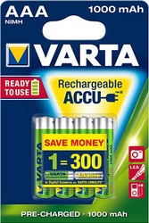 Аккумуляторы Varta AAA 1000mAh 4 шт. (05703)