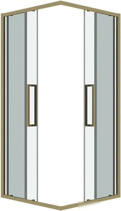 Душевой уголок Grossman Cosmo 100x100x195 300.K33.02.1010.32.00 (золото сатин/прозрачное стекло)