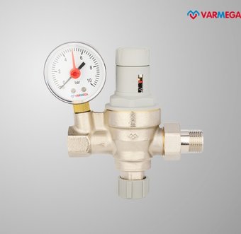 Запорная арматура Varmega Клапан подпиточный 1/2" с манометром VM23001