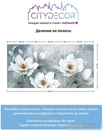 Фотообои Citydecor Абстракция 41 300x150