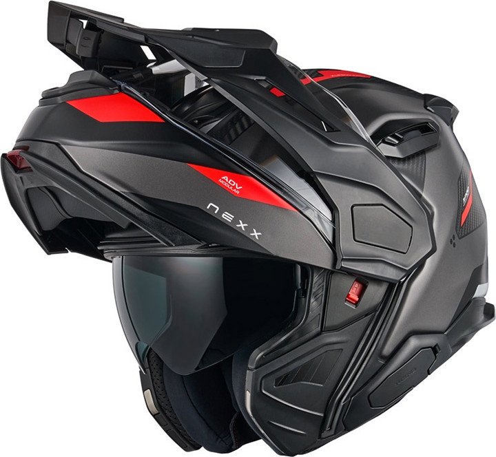 Мотошлем Nexx Helmets X.LFC Terra (XL, серый/красный)