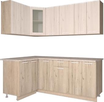 Угловая кухня Интерлиния Мила 12x20 (дуб белый/дуб серый)