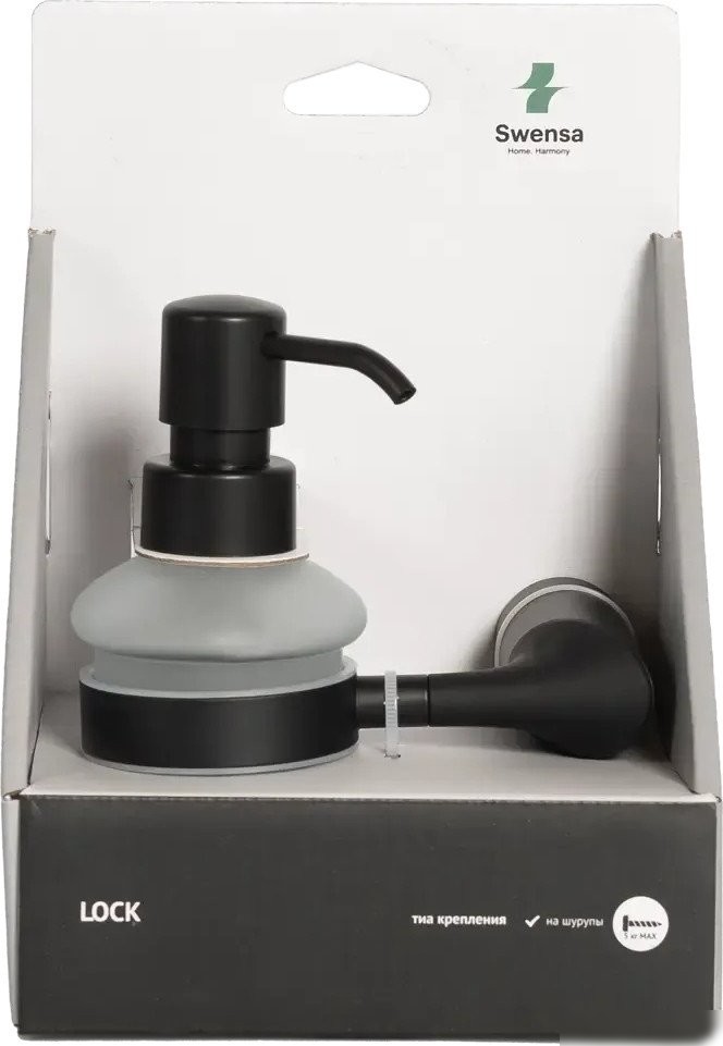 Дозатор для жидкого мыла Swensa Lock SWR-6600-04-BLK (черный)