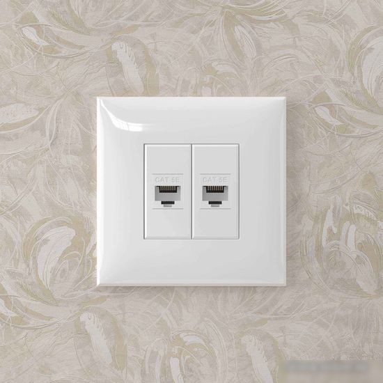 Розетка компьютерная DKC Avanti RJ-45 4400664 (белое облако)