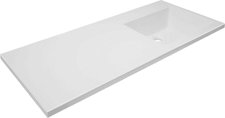Symbolite Тумба с умывальником Даллас 110 Люкс Plus + Estetus Даллас 110x48 (правый, эмаль белый)