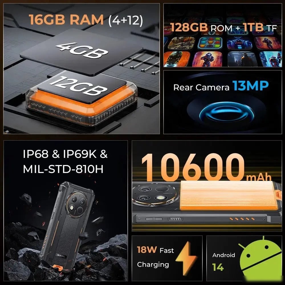 Телефон Oukitel WP28S 4GB/128GB (черный)